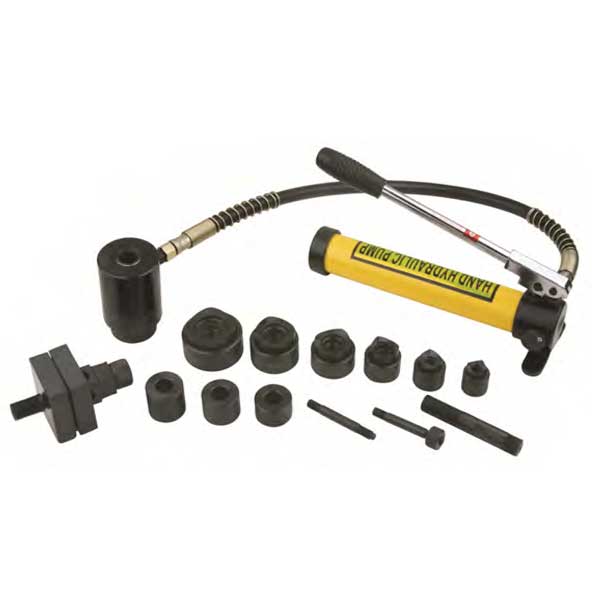 TheLAShop 15 Ton Hydraulic Metal Hole Puncher Hole-Driver Kit Tool Set